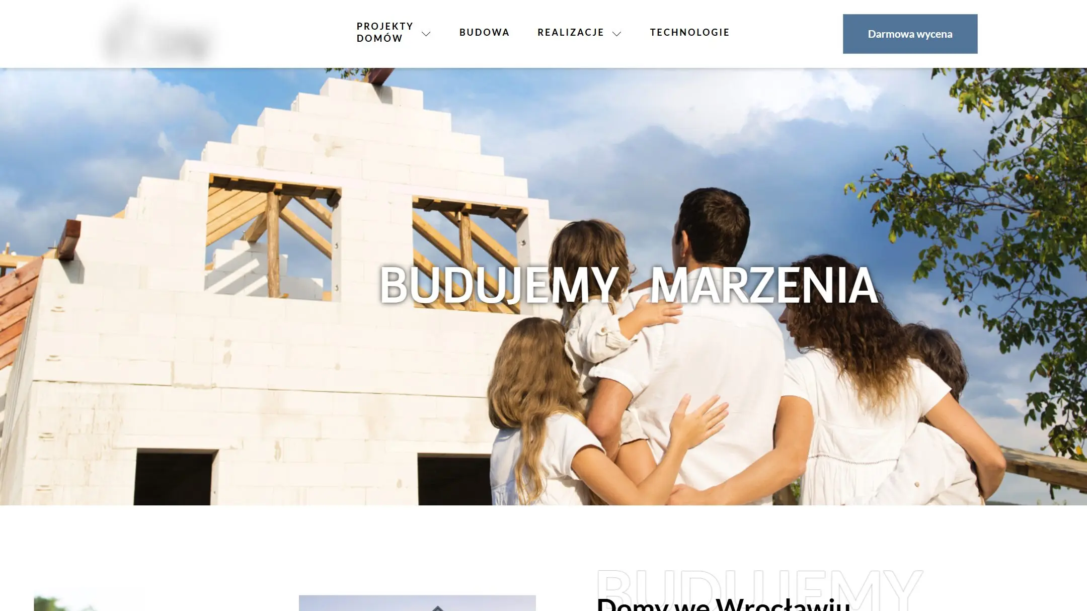 Firma budowlana - domy jednorodzinne - zrzut strony